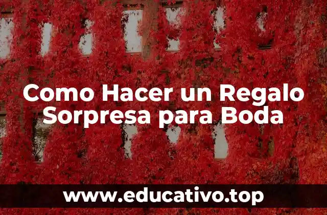 Como Hacer un Regalo Sorpresa para Boda