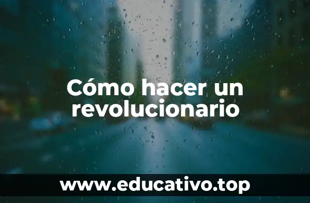 Cómo hacer un revolucionario