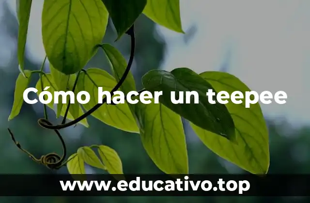 Cómo hacer un teepee
