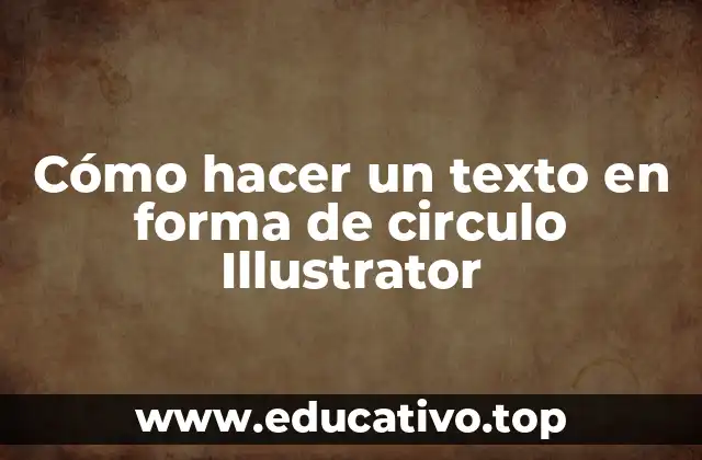 Cómo hacer un texto en forma de circulo Illustrator