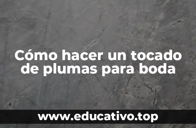 Cómo hacer un tocado de plumas para boda