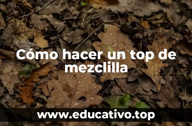 Cómo hacer un top de mezclilla
