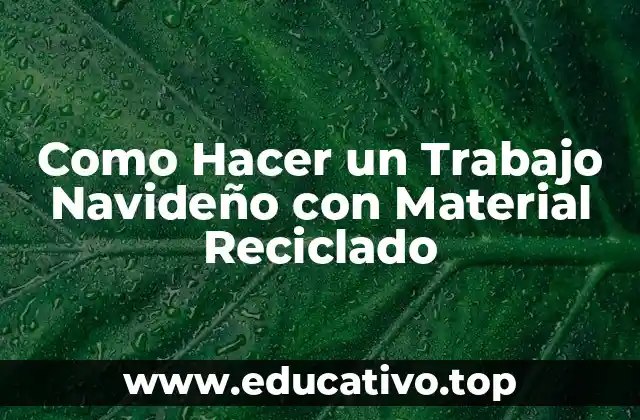 Como Hacer un Trabajo Navideño con Material Reciclado
