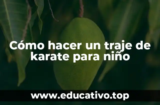 Cómo hacer un traje de karate para niño