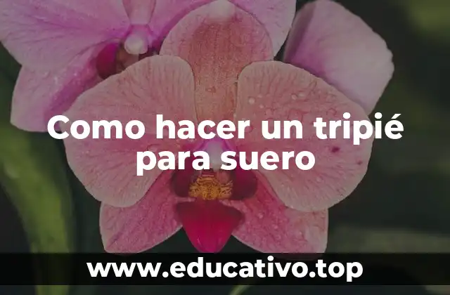 Como hacer un tripié para suero