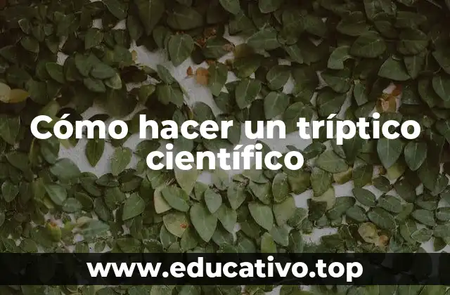 Cómo hacer un tríptico científico