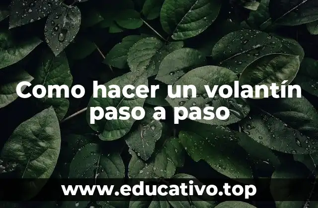 Como hacer un volantín paso a paso