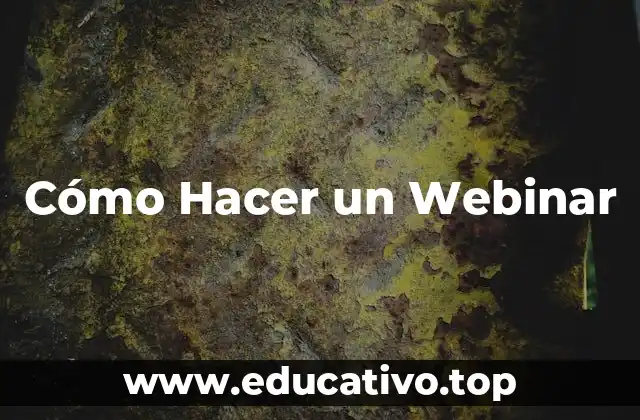 Cómo Hacer un Webinar