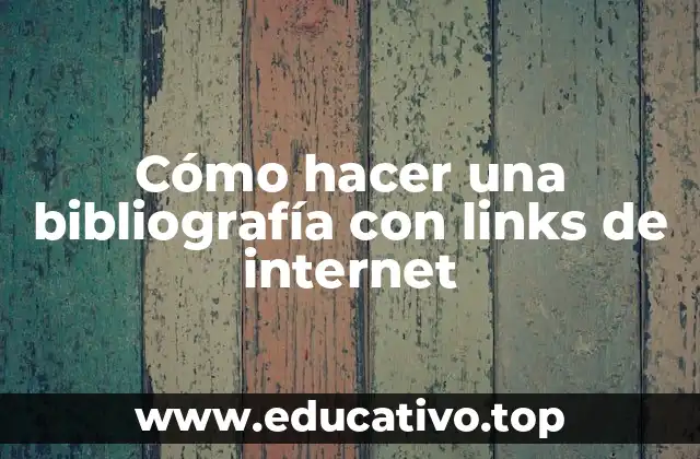 Cómo hacer una bibliografía con links de internet