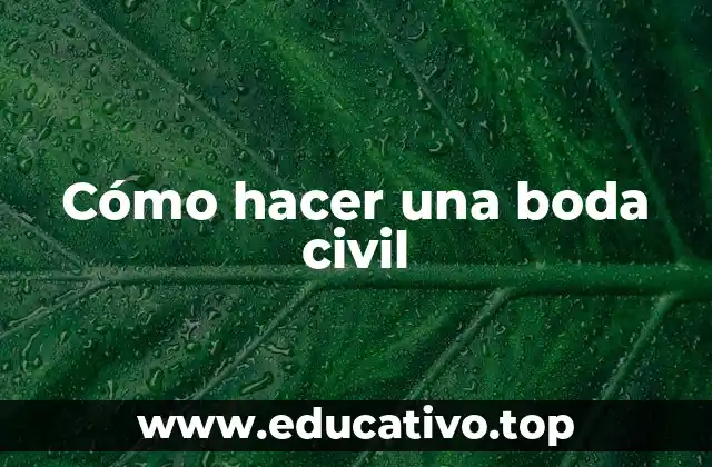 Cómo hacer una boda civil
