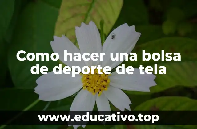 Como hacer una bolsa de deporte de tela