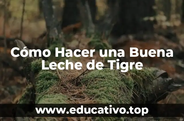 Cómo Hacer una Buena Leche de Tigre