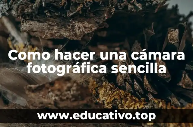 Como hacer una cámara fotográfica sencilla