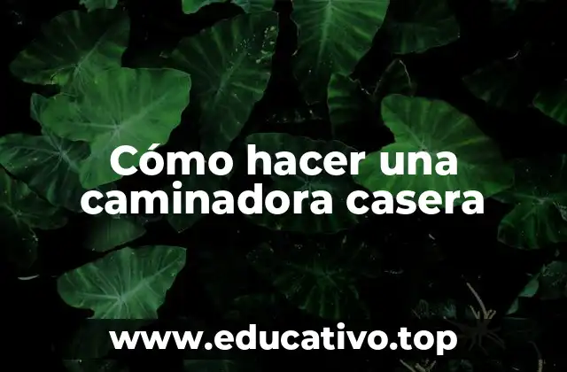 Cómo hacer una caminadora casera