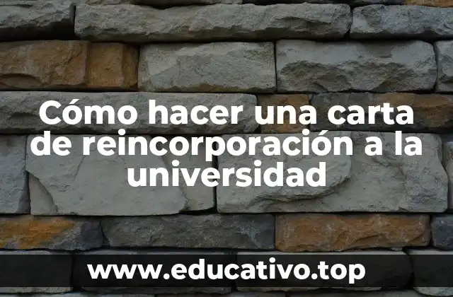 Qué es una carta de reincorporación a la universidad