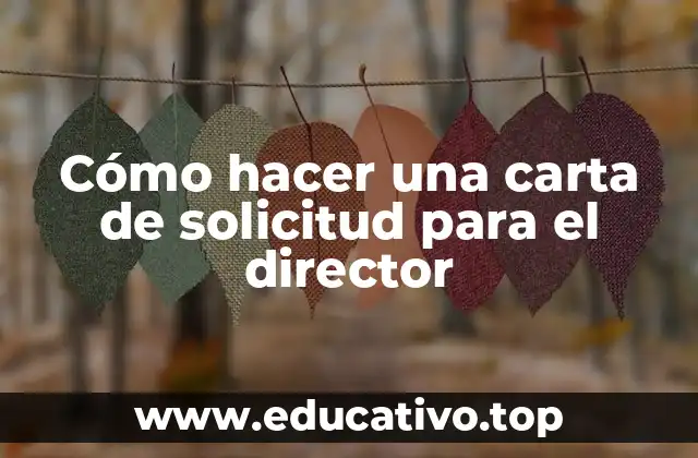 Cómo hacer una carta de solicitud para el director