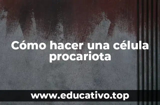 Cómo hacer una célula procariota