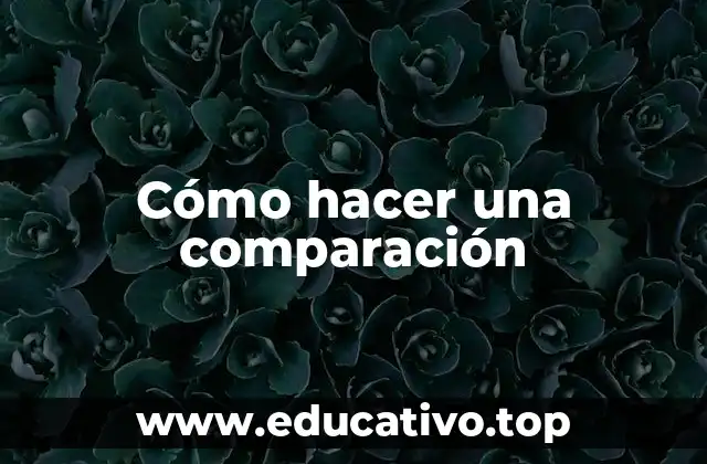 Cómo hacer una comparación