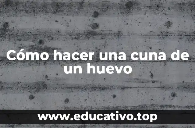 Cómo hacer una cuna de un huevo