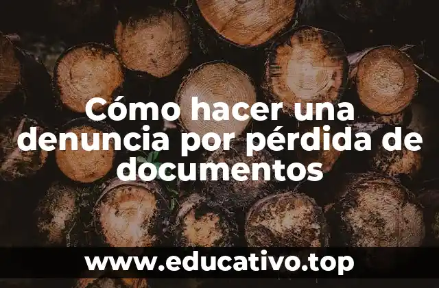 Cómo hacer una denuncia por pérdida de documentos