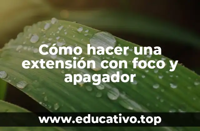 Cómo hacer una extensión con foco y apagador