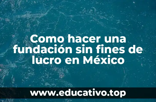 Como hacer una fundación sin fines de lucro en México
