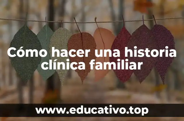 Cómo hacer una historia clínica familiar