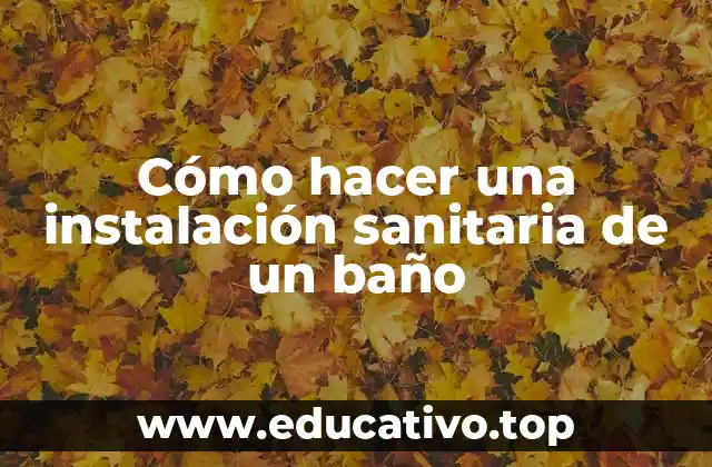 Cómo hacer una instalación sanitaria de un baño