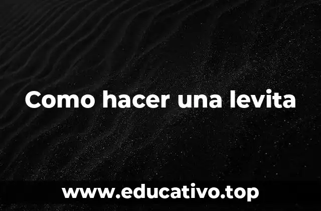 Como hacer una levita