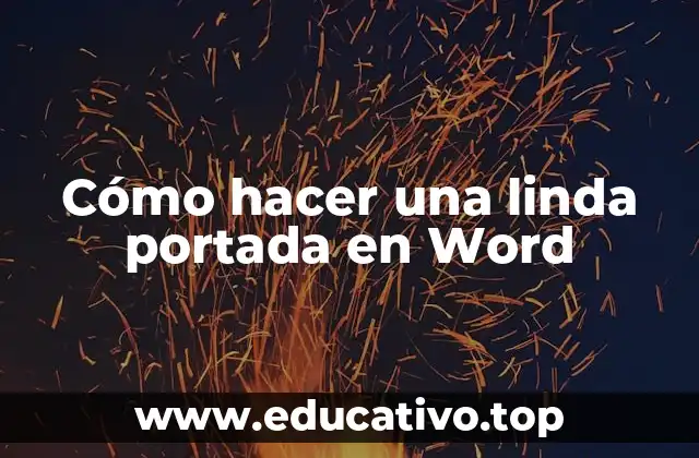 Cómo hacer una linda portada en Word