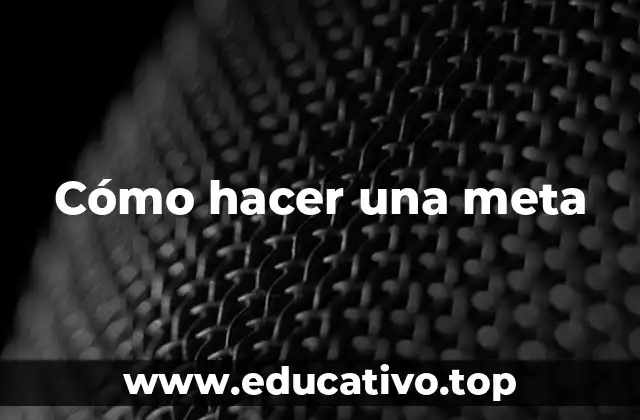 Cómo hacer una meta