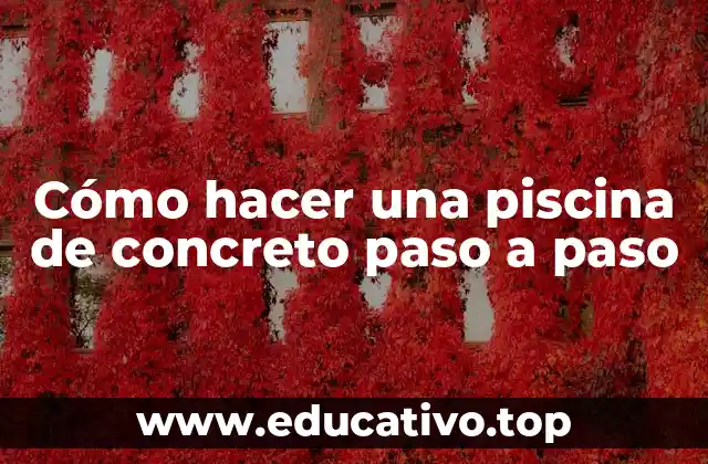 Cómo hacer una piscina de concreto paso a paso