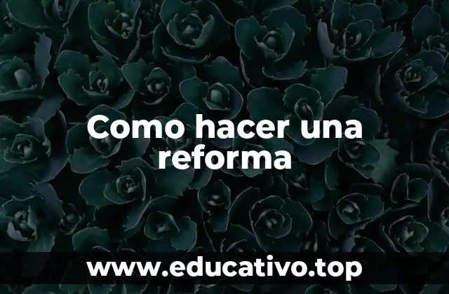 Como hacer una reforma