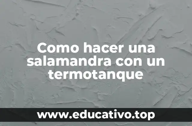 Como hacer una salamandra con un termotanque