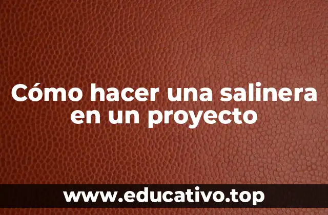 Cómo hacer una salinera en un proyecto