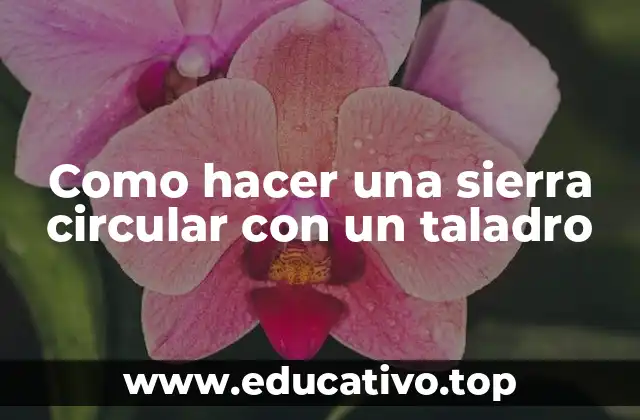 Como hacer una sierra circular con un taladro