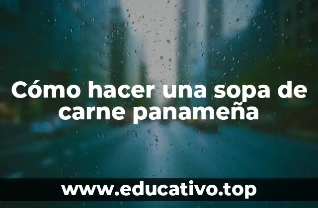 Cómo hacer una sopa de carne panameña