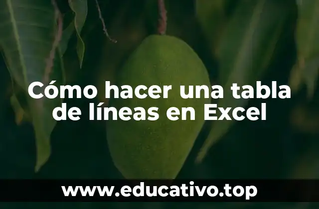 Cómo hacer una tabla de líneas en Excel
