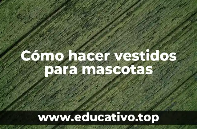 Cómo hacer vestidos para mascotas