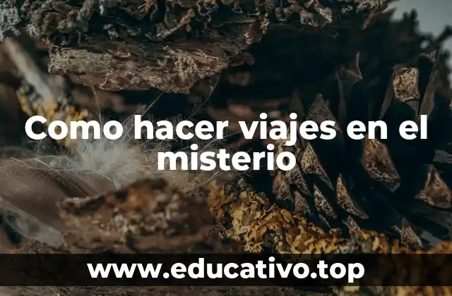 Como hacer viajes en el misterio