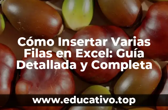 Cómo Insertar Varias Filas en Excel: Guía Detallada y Completa