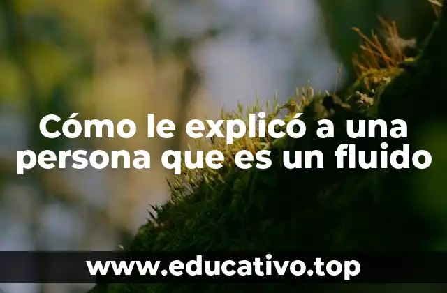 Cómo le explicó a una persona que es un fluido