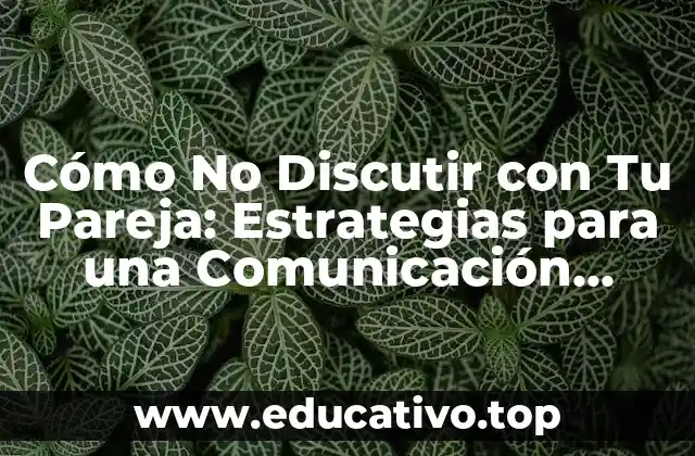 Cómo No Discutir con Tu Pareja: Estrategias para una Comunicación Efectiva