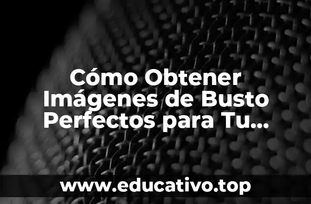Cómo Obtener Imágenes de Busto Perfectos para Tu Fotografía