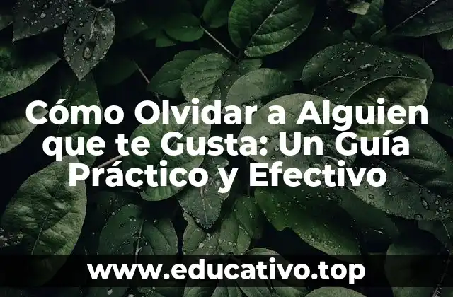Cómo Olvidar a Alguien que te Gusta: Un Guía Práctico y Efectivo