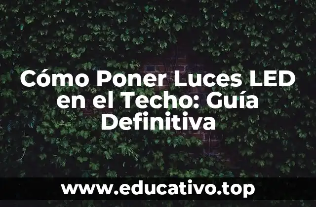 Cómo Poner Luces LED en el Techo: Guía Definitiva