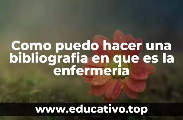 Como puedo hacer una bibliografia en que es la enfermeria