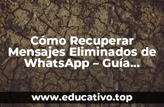 Cómo Recuperar Mensajes Eliminados de WhatsApp – Guía Completa