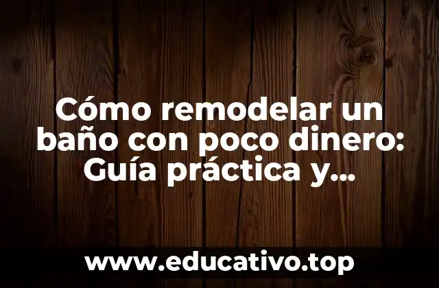 Cómo remodelar un baño con poco dinero: Guía práctica y económica