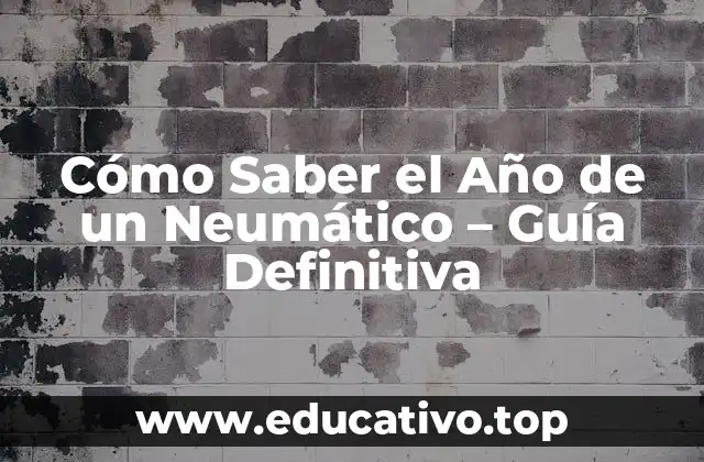 Cómo Saber el Año de un Neumático – Guía Definitiva